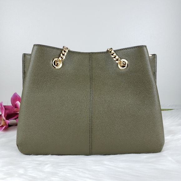 NWT Michael Kors LG Teagen satchel duffle green MK - Picture 6 of 10